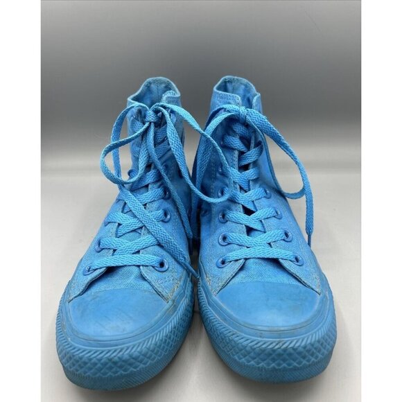 Converse Sneakers Womens 6.5 Monochrome Turquoise High Top Canvas Mens 4.5 - Picture 2 of 7